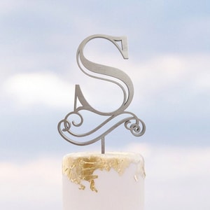 Initial Cake Topper for Wedding, Letters Cake Topper Personalised Cake Topper, Wooden cake toppers, Gold Cake Topper, Custom Cake Topper S