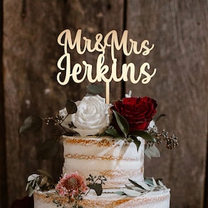 Mr and Mrs Wedding Cake Topper, Gold Cake Topper wedding, Custom Cake topper, Rustic Cake Topper, Personalized, Anniversary Cake toppers