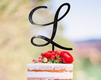 Personalized Monogram,Initial Letter Topper,Bridal Shower Wedding Cake Topper, engagement Cake Topper, S cake topper, Mr and Mrs Cake Topper