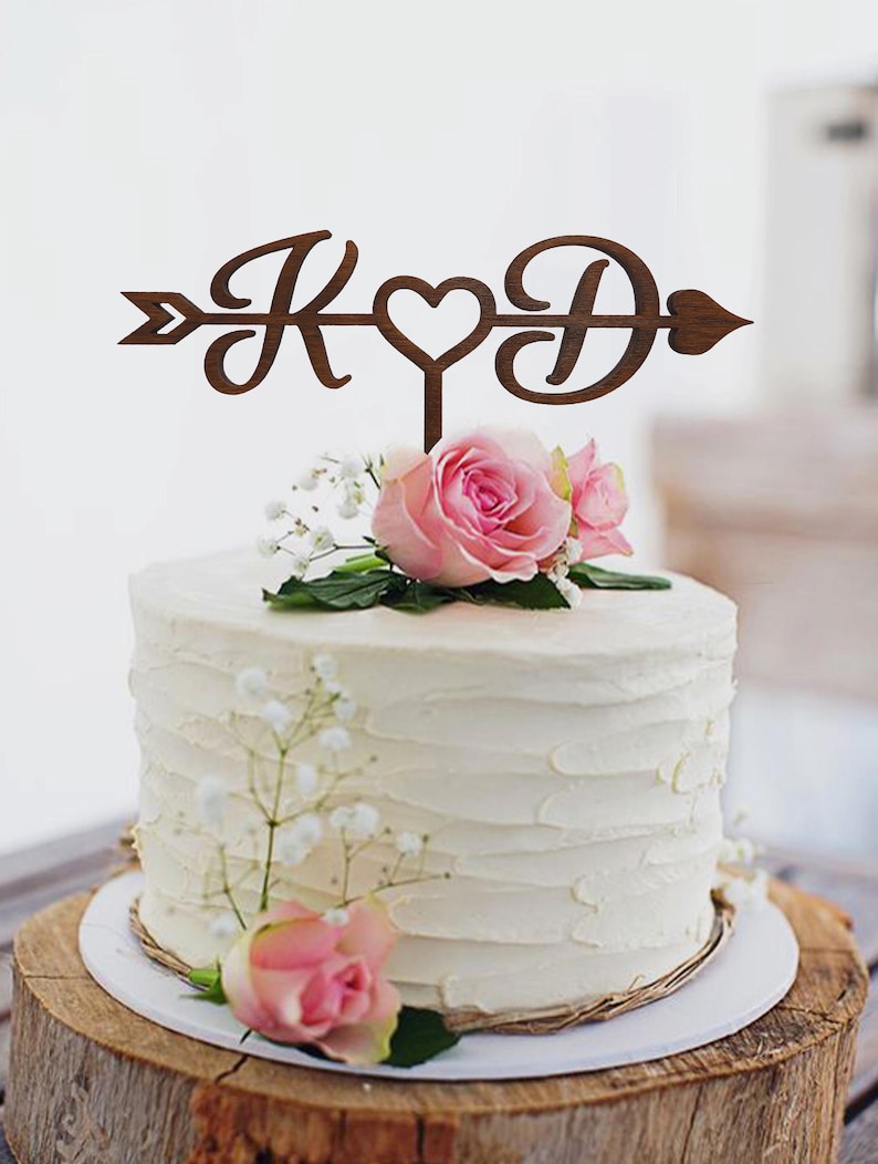 Arrow Cake Toppers, Gold Cake Toppers, Rustic Wedding Cake Toppers ...