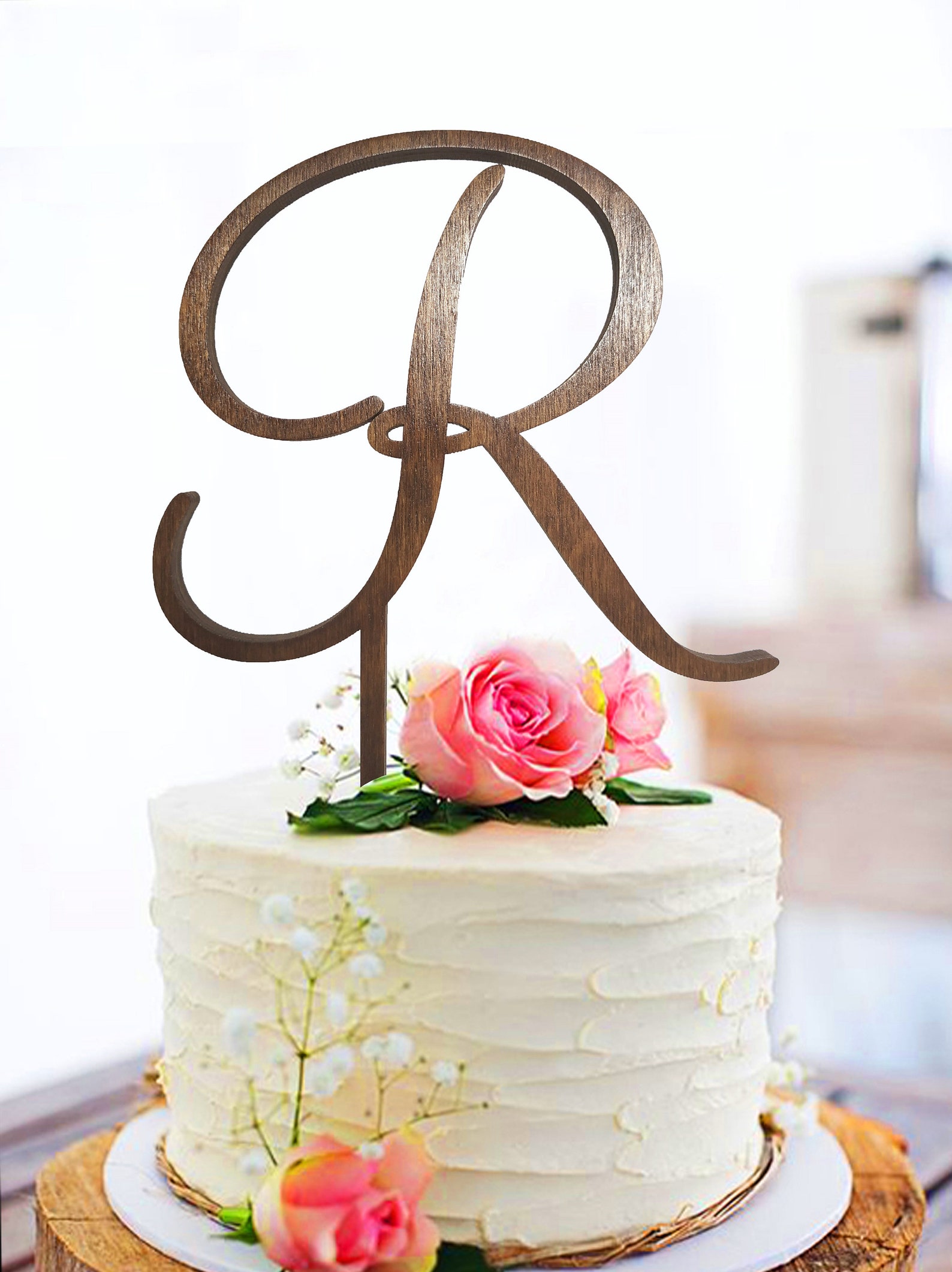 Wedding Cake Topper Letter K Cake Topper Initials Cake Topper Etsy