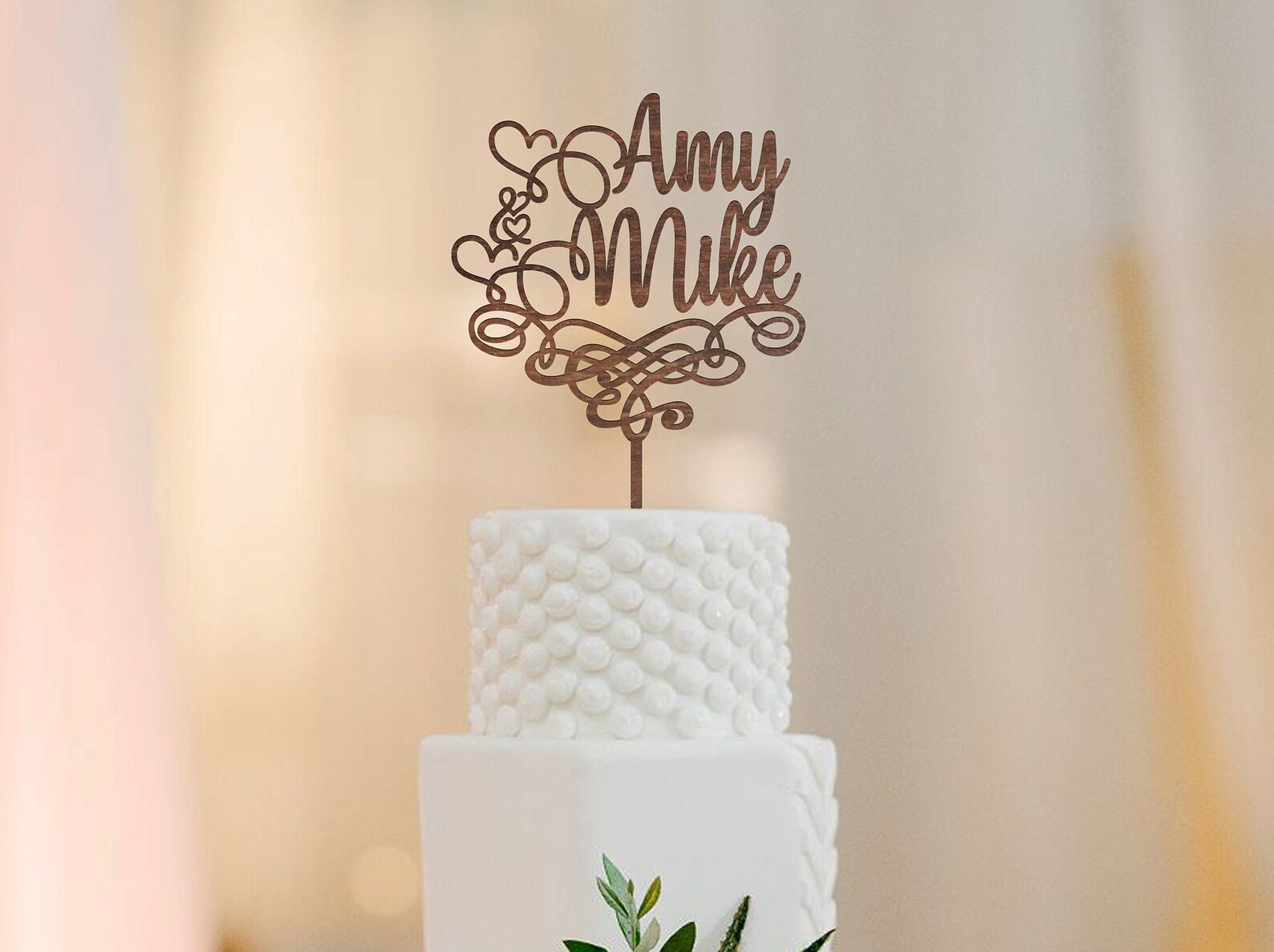 Gold Wedding Cake Toppers Gold Cake Topper for Wedding Etsy