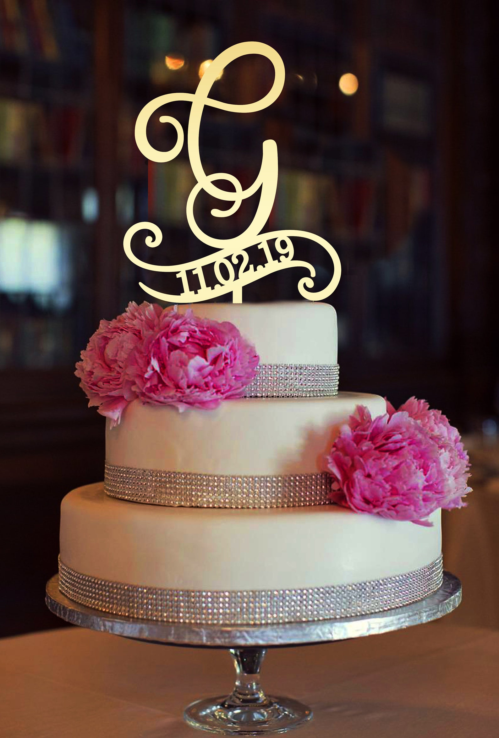 G Cake Topper Date Wedding Cake Topper G Cake Toppers for Etsy