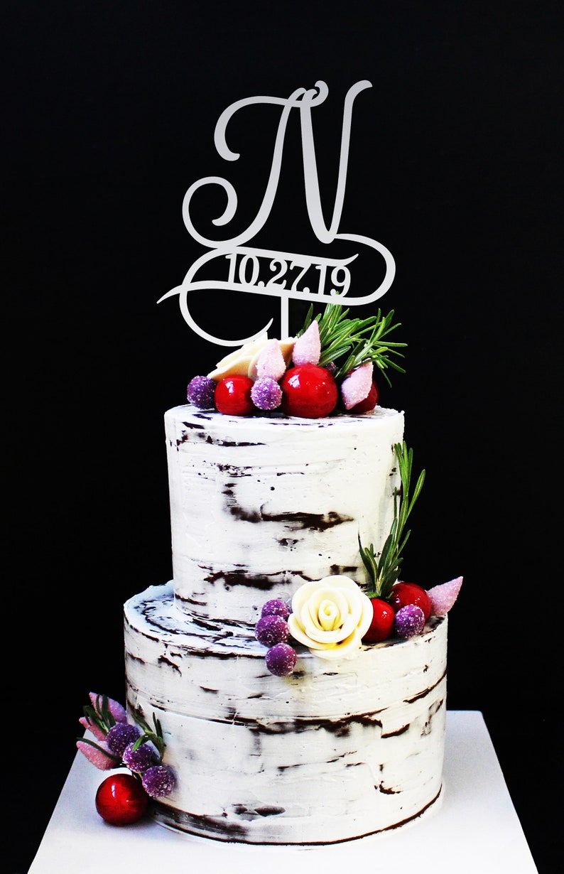 N Cake Topper Wedding Cake Topper date Personalized Cake N Cake Topper Wedding Cake Topper date Personalized Cake