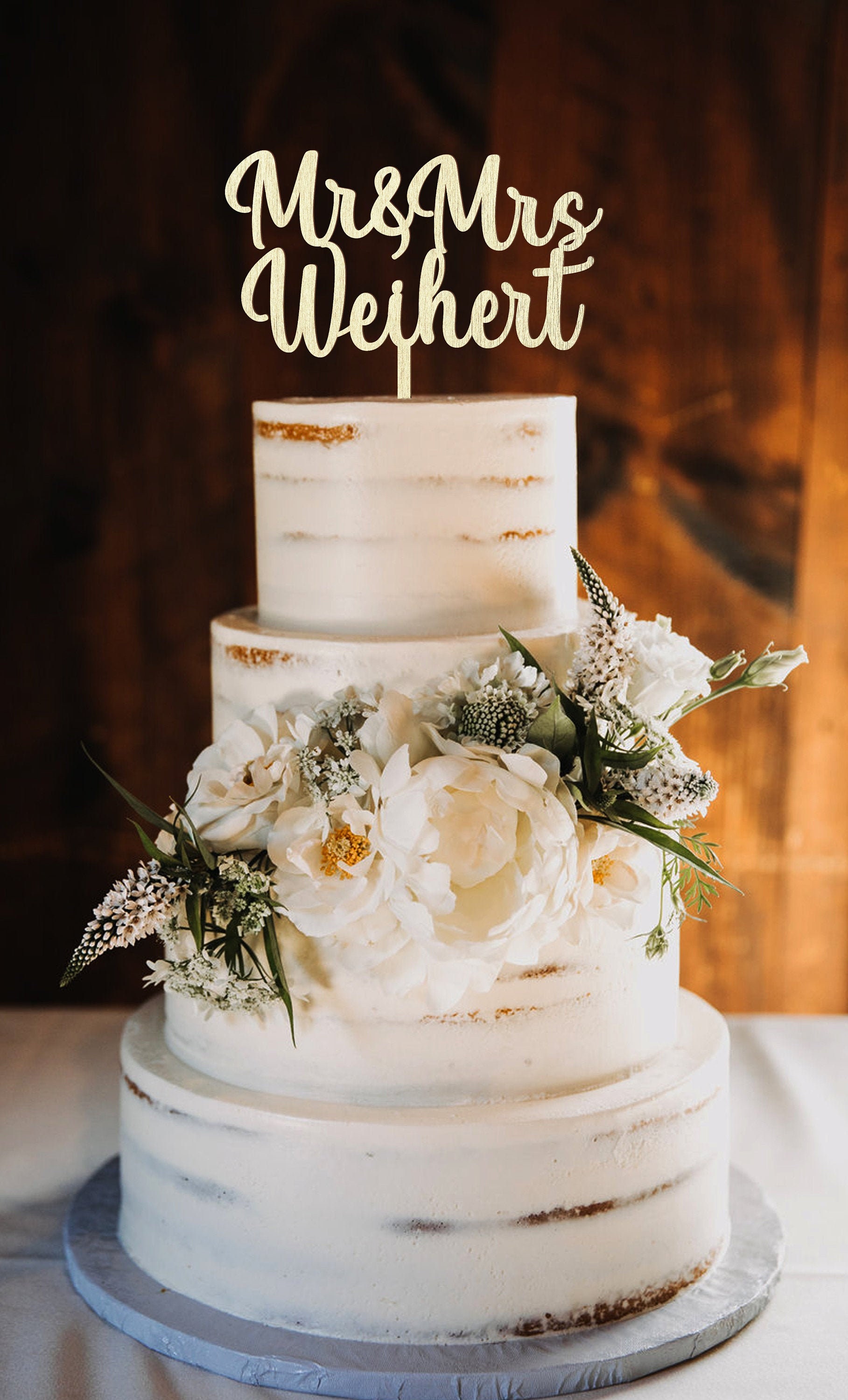 Mr and Mrs Cake Topper Personalized Wedding Cake Topper Custom - Etsy