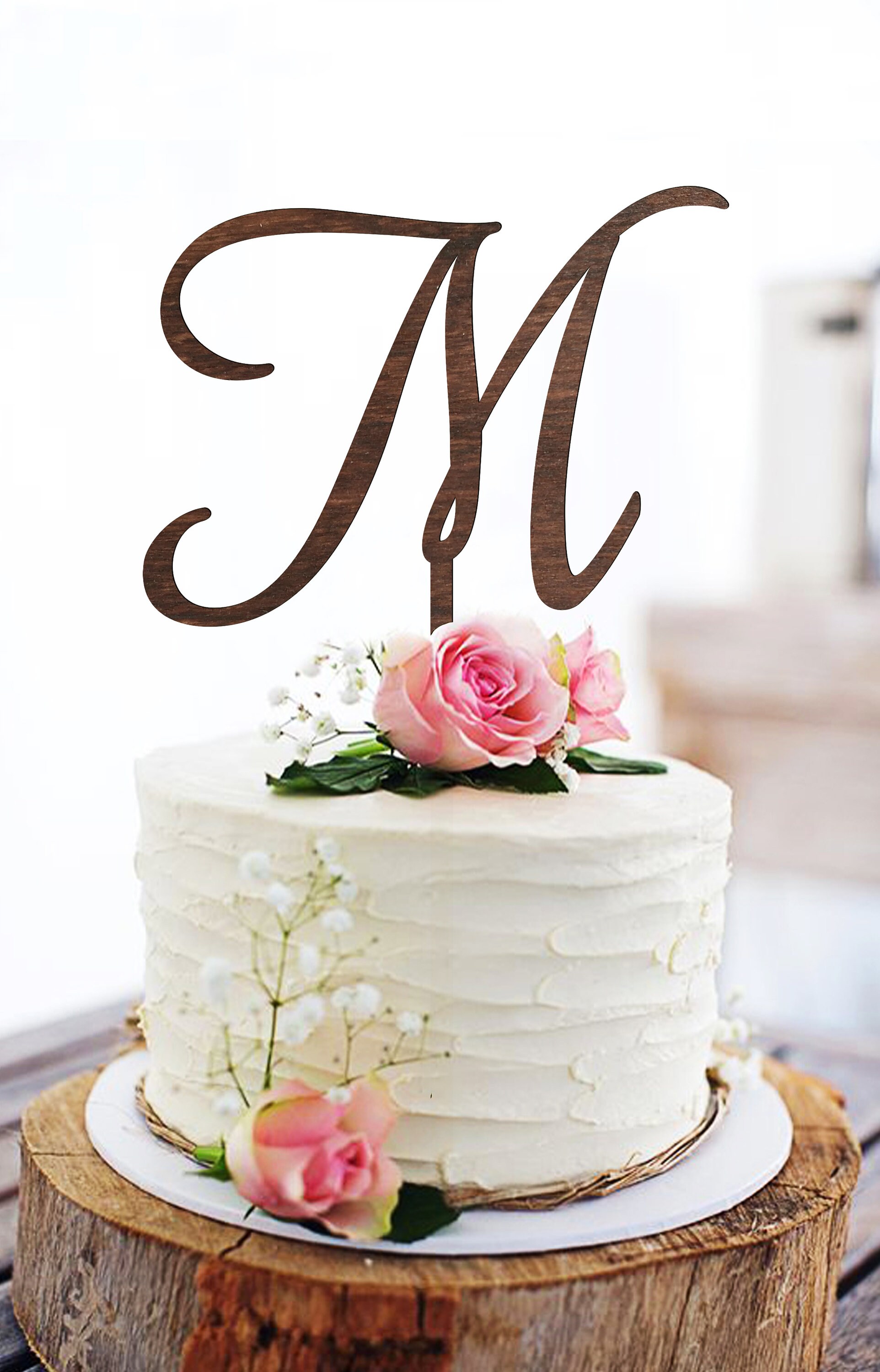 M Cake Topper Wedding Cake Topper Letter M Letter Gold Etsy
