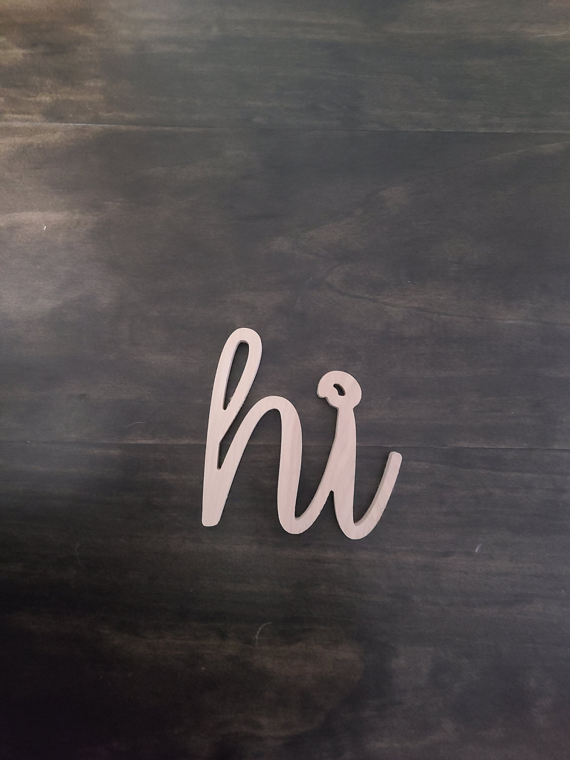 Hi Word Cutout - Wood Lettering - Wreath Supplies - Blank Sign Words ...