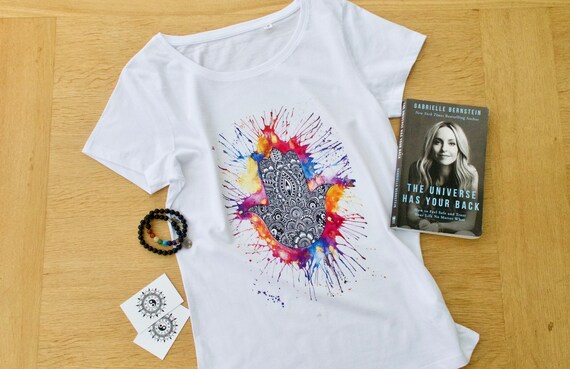 Hamsa Coloursplash Organic Cotton T-shirt Mandala Organic