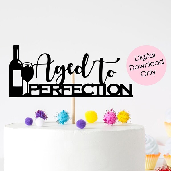 Wine Cake Topper - Etsy