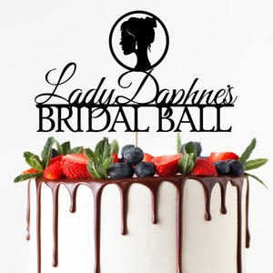 Personalised Lady Whistledown Bridal Ball Bridgerton Cake Topper