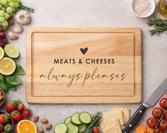 Tabla de cortar divertida para carnes y quesos, bandeja para aperitivos y charcutería.