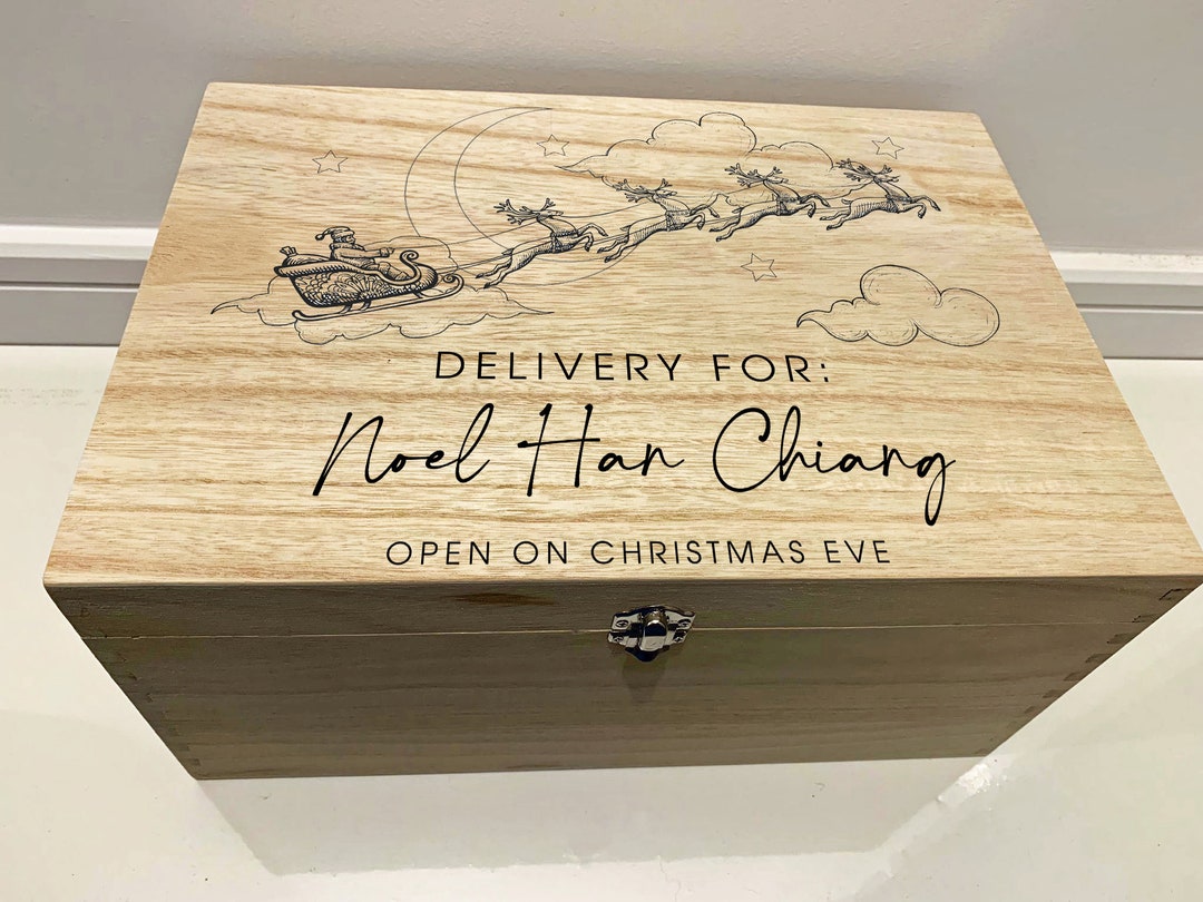 RUSPEPA Weihnachtsgeschenkbox Mit Deckel – Vintage-Design, 23x23x23 Cm, Faltbar, Mit Schleife