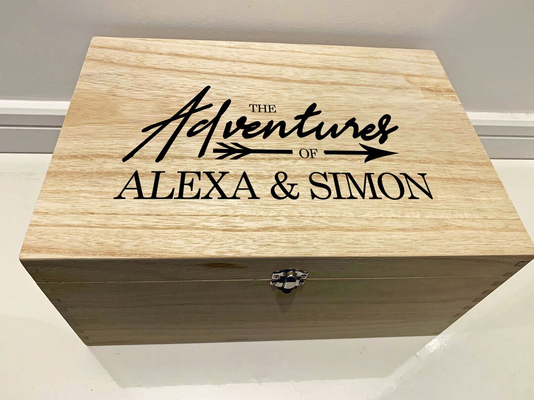 Large Personalised Engraved Wooden Adventure Memory Keepsake Box - Etsy