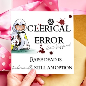 Raise Dead Ist Technisch immer noch eine Option – Lustige D&D-Geburtstagskarte für Gamer | Kleriker Karte für Dungeon Master oder Spieler | TTRPG Humor