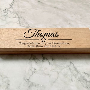 Personalised Engraved Pen and Pencil Gift Set with Star Detail