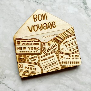 Porta carte regalo da viaggio personalizzato con incisione, regali da viaggio, porta buoni regalo, buono regalo per la luna di miele