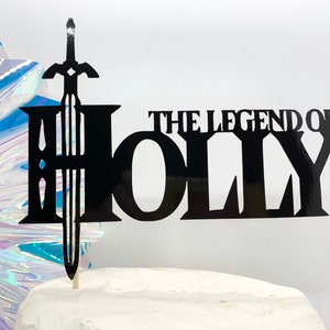 Personalized Legend of Zelda Cake Topper: Gamer Birthday (Digital Download)