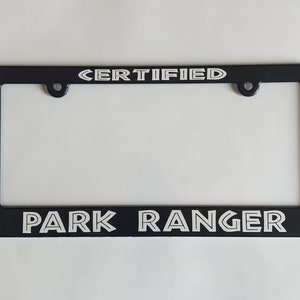 Marco para matrícula de coche de Jurassic Park, regalo para fanáticos, con certificado de guardabosques