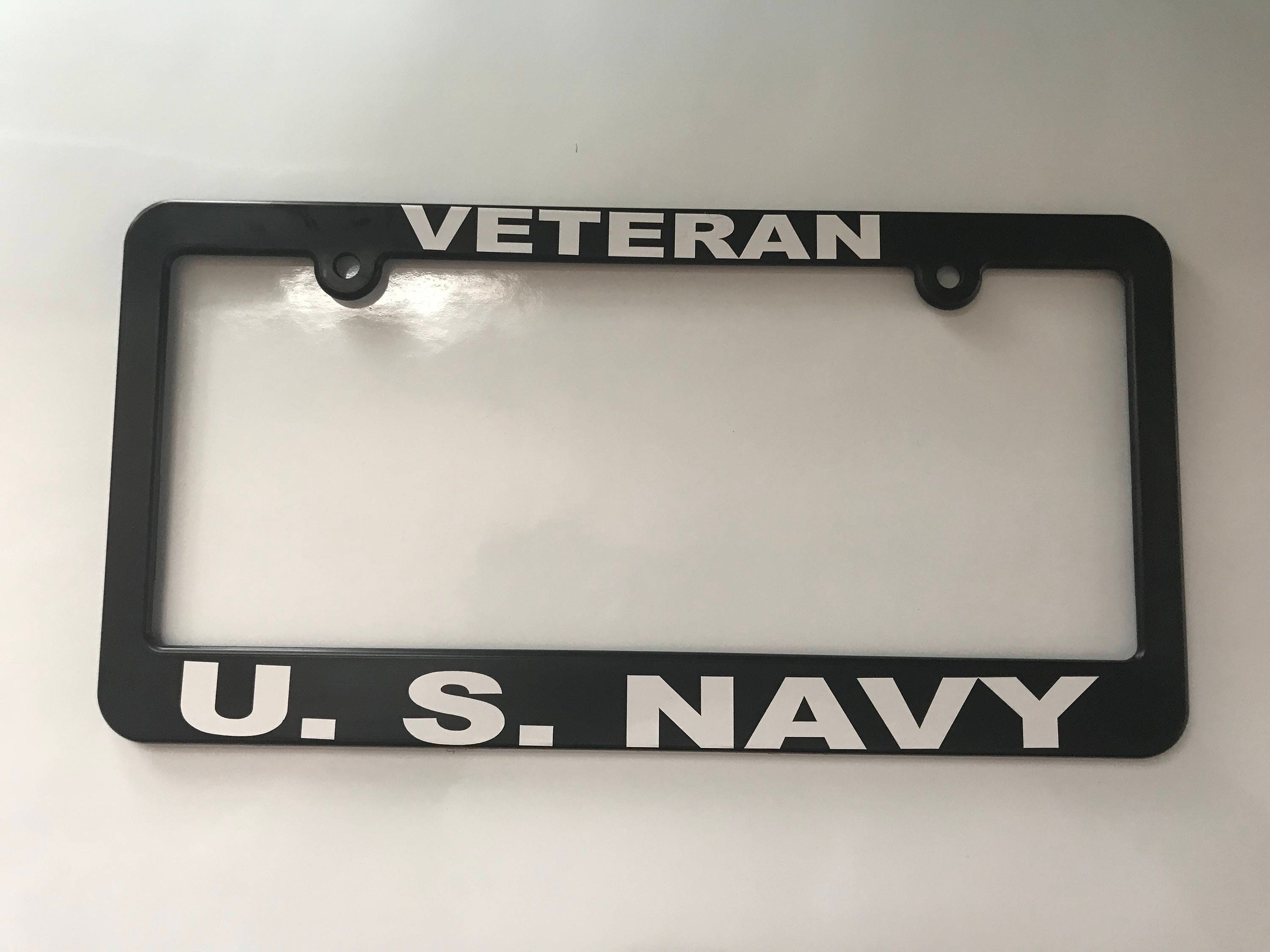 Veteran US Navy License Plate Frame Etsy