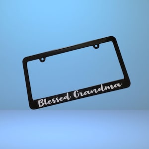 Blessed Grandma License Plate Frame: Christian Nana Car Gift