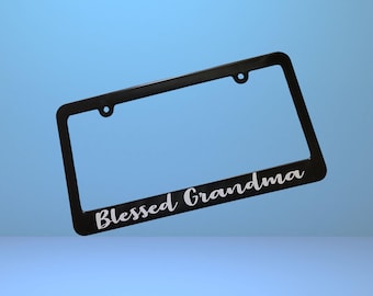 Blessed Grandma License Plate Frame: Christian Nana Car Gift
