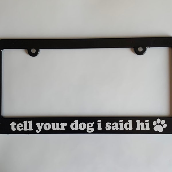 Dog Lover Pet Owner Animal Fan Car License Plate Frame Holder Gift for Animal Vehicle Auto Accessory