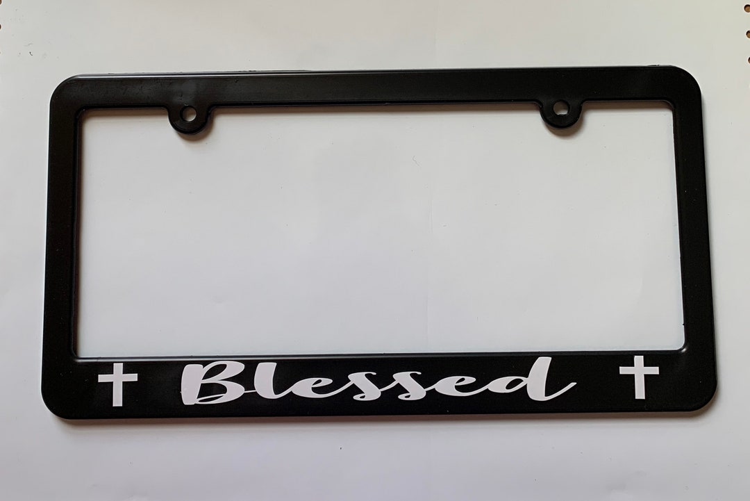Blessed Christian Jesus License Plate Frame Etsy