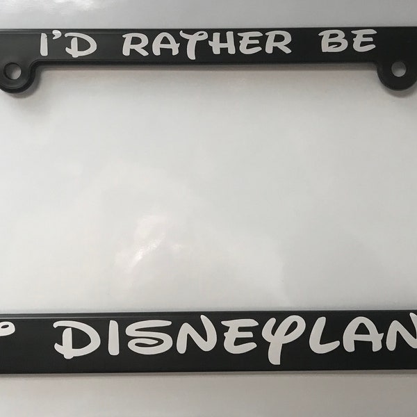 Disneyland License Plate Frame Etsy