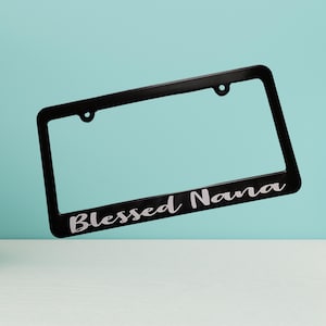 Blessed Nana Car License Plate Frame: Christian Grandma Gift