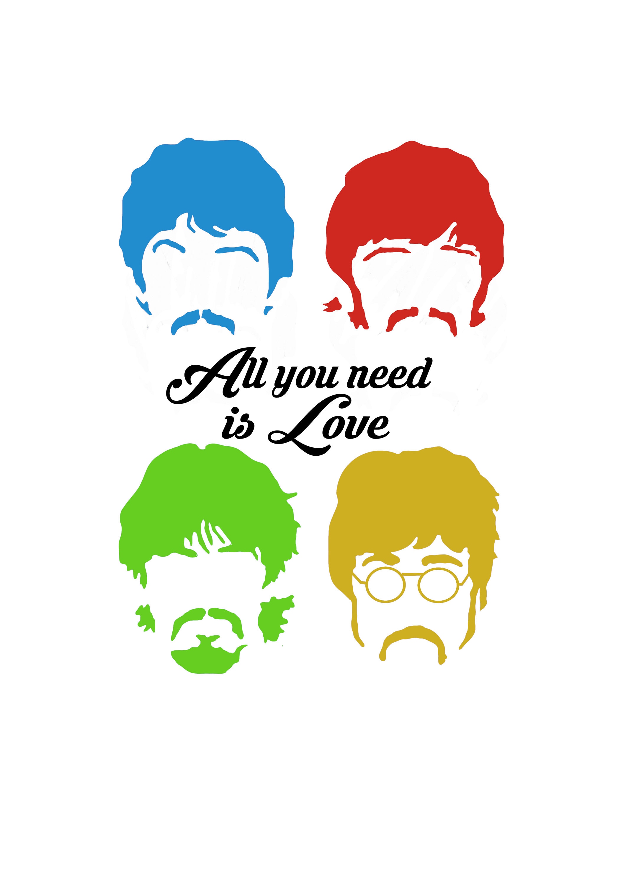 Beatles All You Need Is Love Fab Four Wall Art Poster Etsy Beatles all you need is love fab four wall art poster etsy