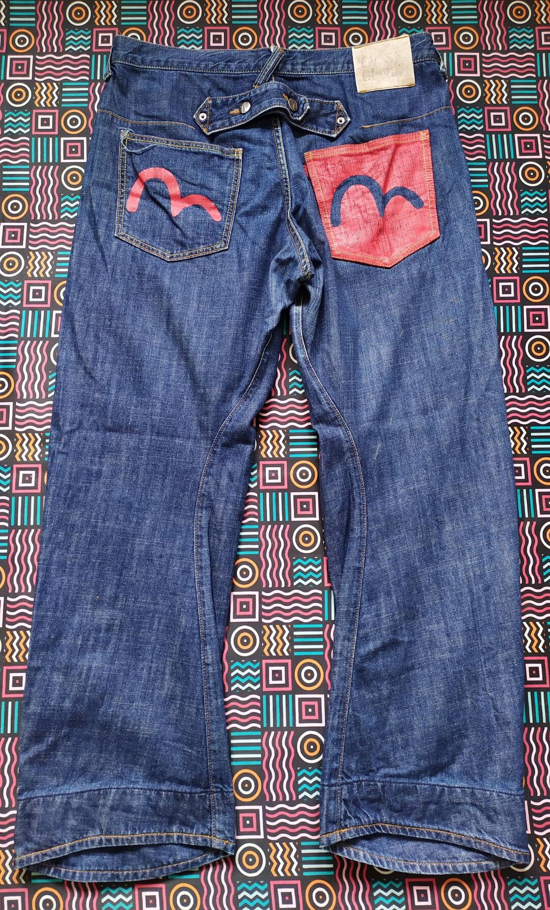 Evisu Buckle Back Jeans Denim Japanese Brand Size 34 Etsy UK