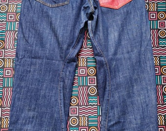 Evisu Schnalle Rücken Jeans Jeans Japanische Marke Gr. 34