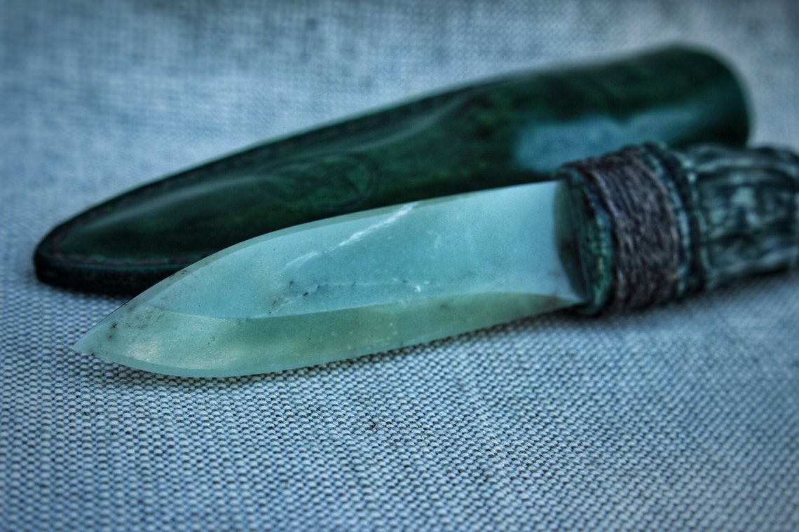 Knife From Jade. Exclusive Gift. Knife Handmade Stone. Healing Etsy