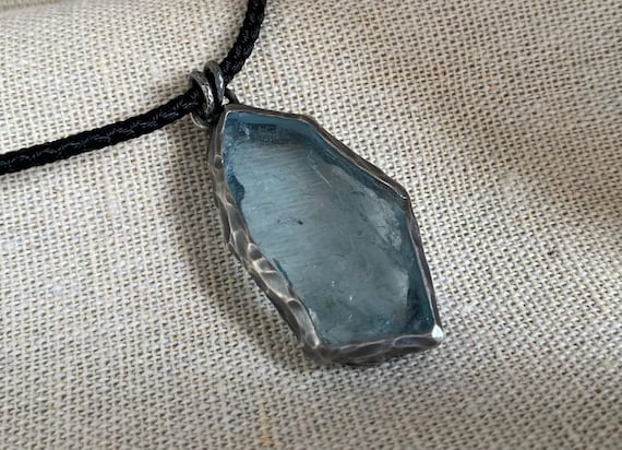 Neolithic pendant, boho gemstone jewelry