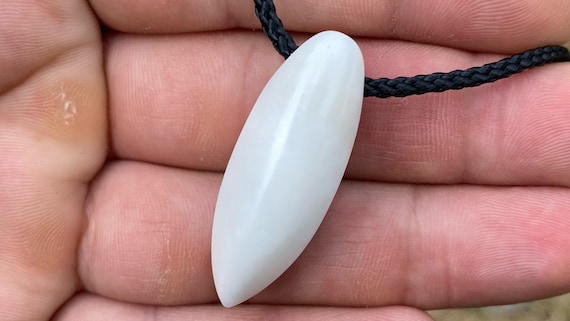 Nephrite Jade pendant, white jade,  Siberian stone, Magic amulet
