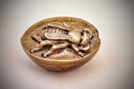 Brooch or pendant from the Tree, in the form of a bee on a plum Author's work, a unique gift, Art work