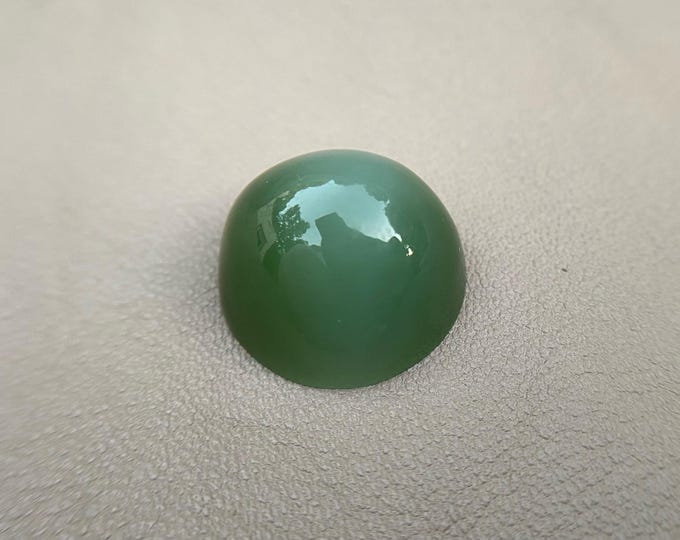 Cat’s Eye Nephrite Cabochon, Chatoyant Nephrite Gemstone,  Natural Green Jade Cabochon