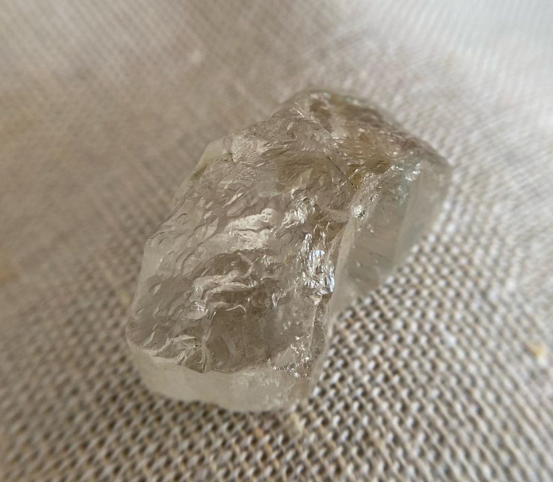 Colorless Rough Topaz Topaz, Natural Colorless Crystal With a Blue Vein - Etsy