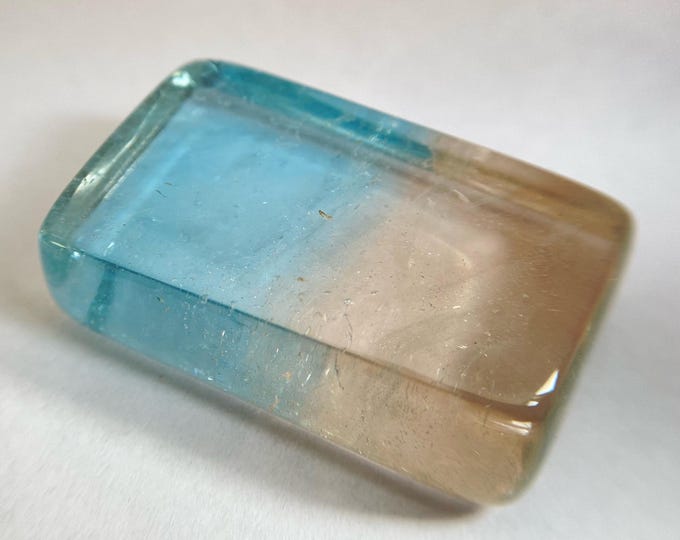 Topaz, Polychrome Topaz, Bi-color, Multicolor Crystal, A collectible mineral specimen, Volyn polychrome topaz