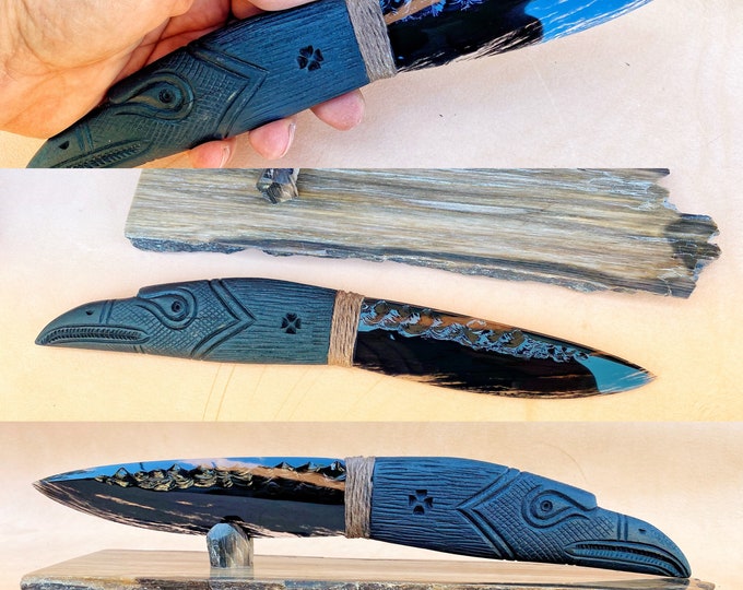 Stone knife, Obsidian knife, Ritual Knife, Magic Knife, Neolithic Knife, Priest, @MNForge, Nforge Style, Rare Knife, Art Knife