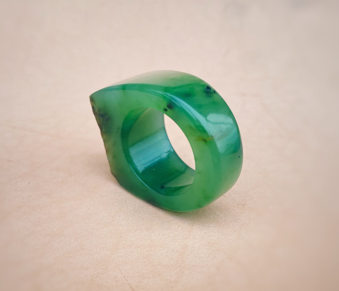 Jade Amulet Ring, Top Jade, Author's Ring From Jade Grade Haranur ...