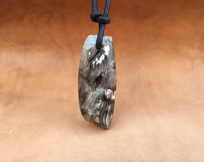 Amulet Petrified Wood Pendant, Ancient Artifact