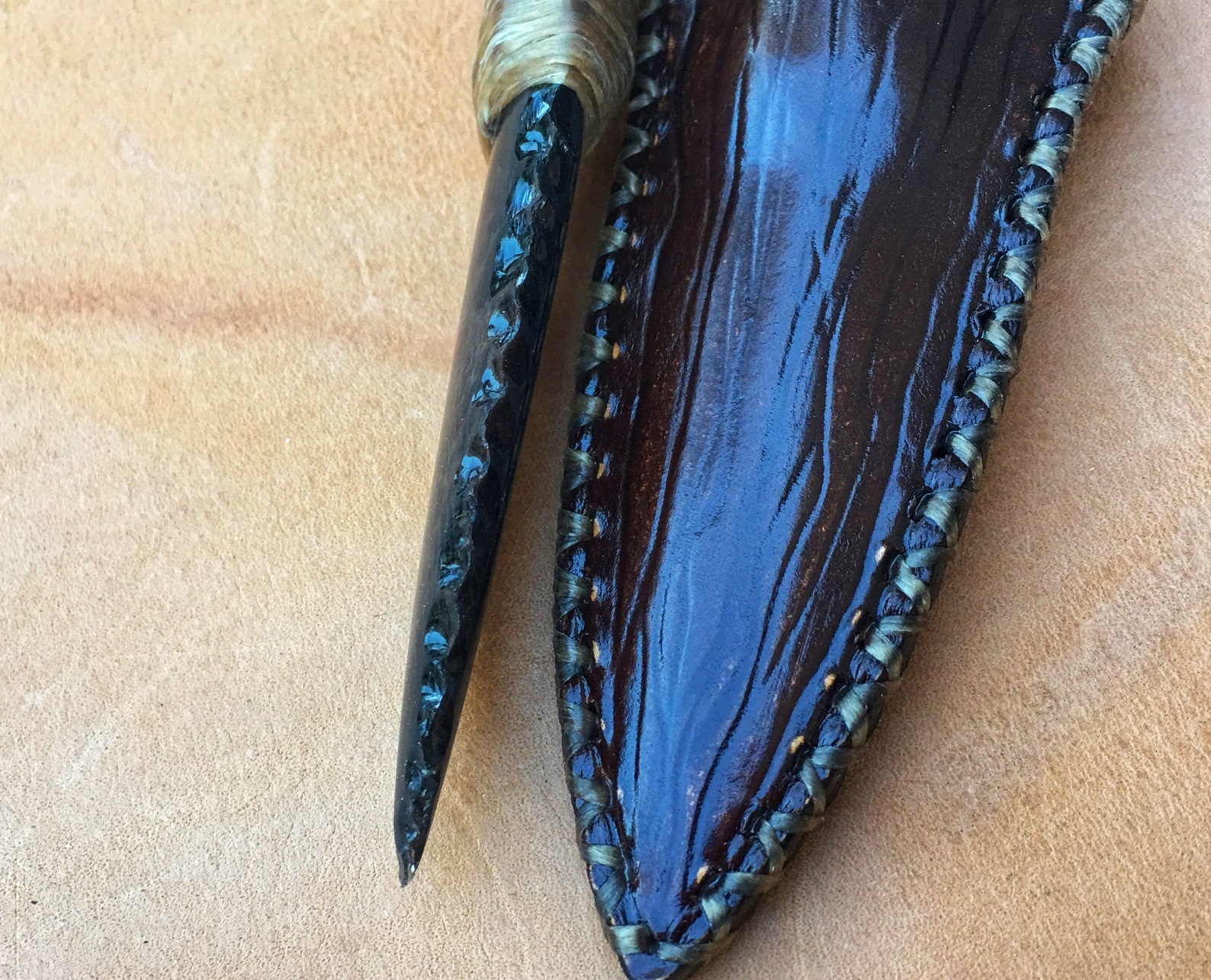 Obsidian Knife Exclusive Gift Stone Knife Neck Knife Etsy