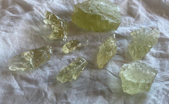 Crystal Beril, Heliodor Crystal, 8 pieces, Lot  17 g