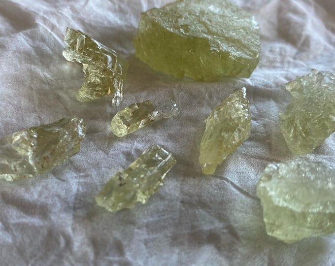 Crystal Beril, Heliodor Crystal, 8 pieces, Lot  17 g