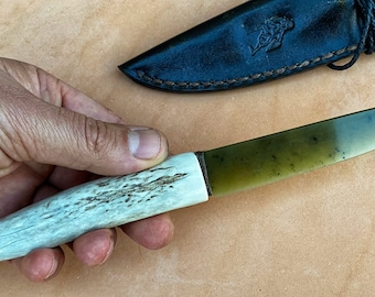 Jade knife, Siberian Jade, Stone Knife @25