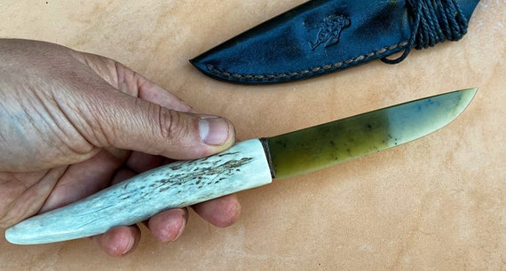 Jade knife, Siberian Jade, Stone Knife @25