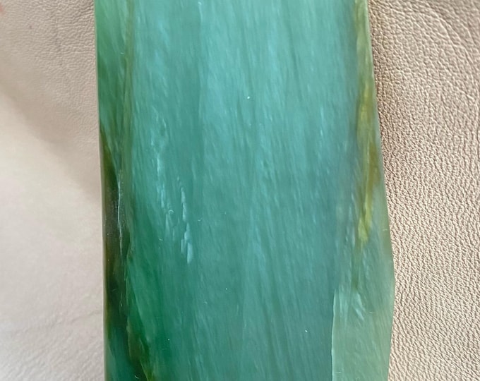 Siberian Nephrite Jade with Chatoyancy (“Cat’s Eye”) Natural Collector’s Specimen