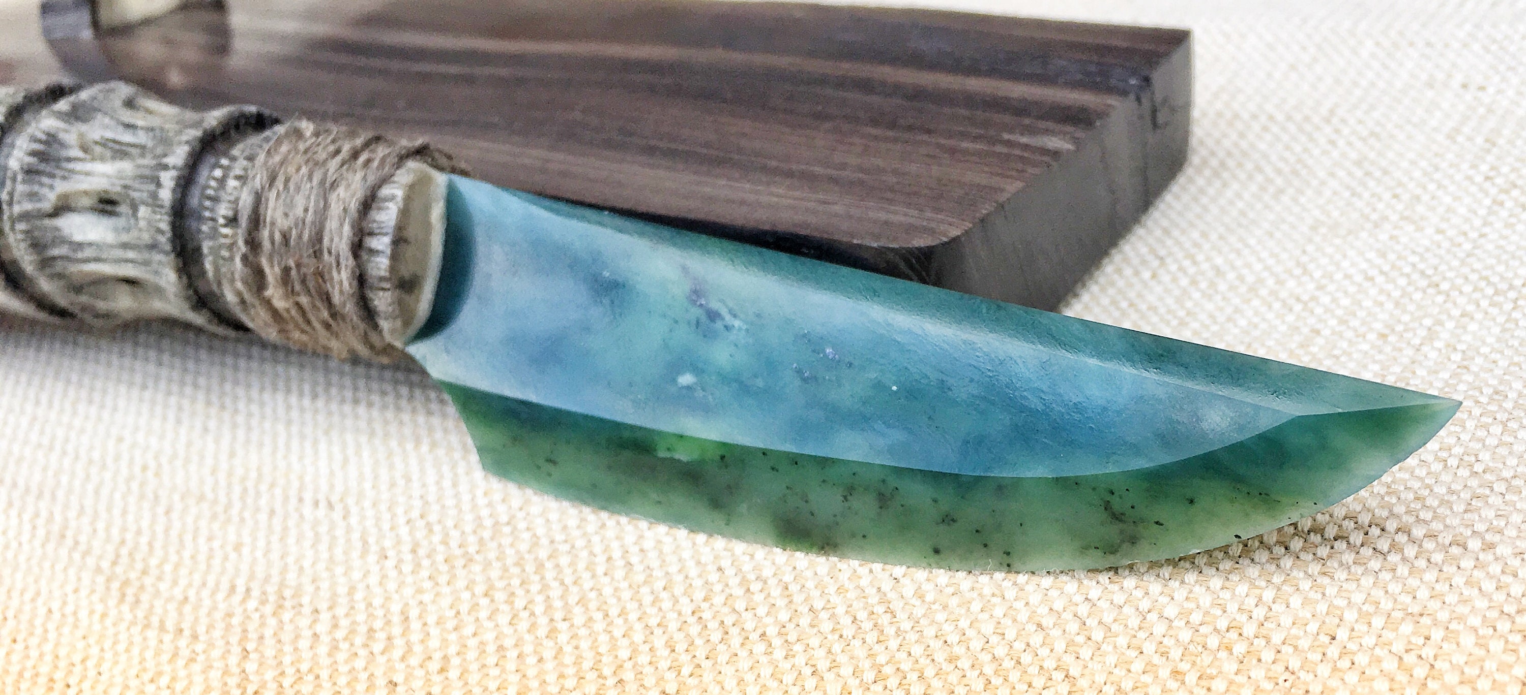 Knife with a blade of jade Russian Jade Gem Stone Jade Natural Etsy