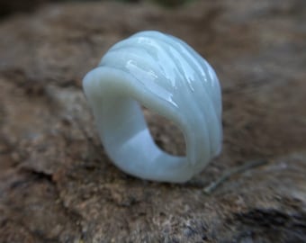 Jade Ring, Handcrafted Natural Siberian Jade Ring